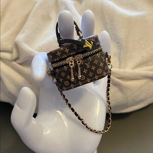 Elegant Brown Monogram Mini Bag